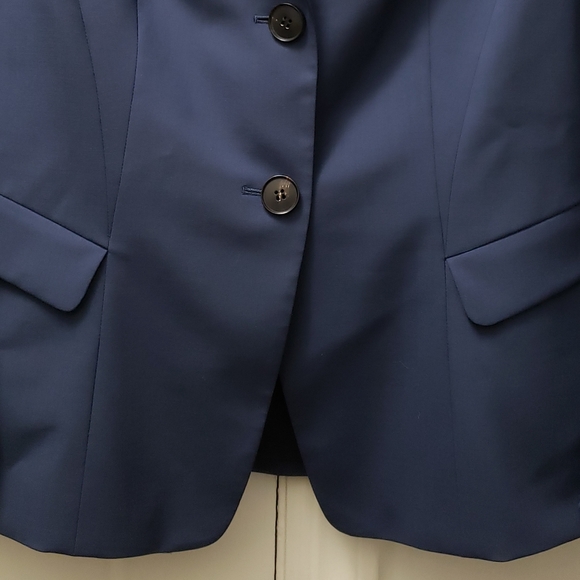 Lafayette 148 New York Navy Wool Blazer - Picture 5 of 6
